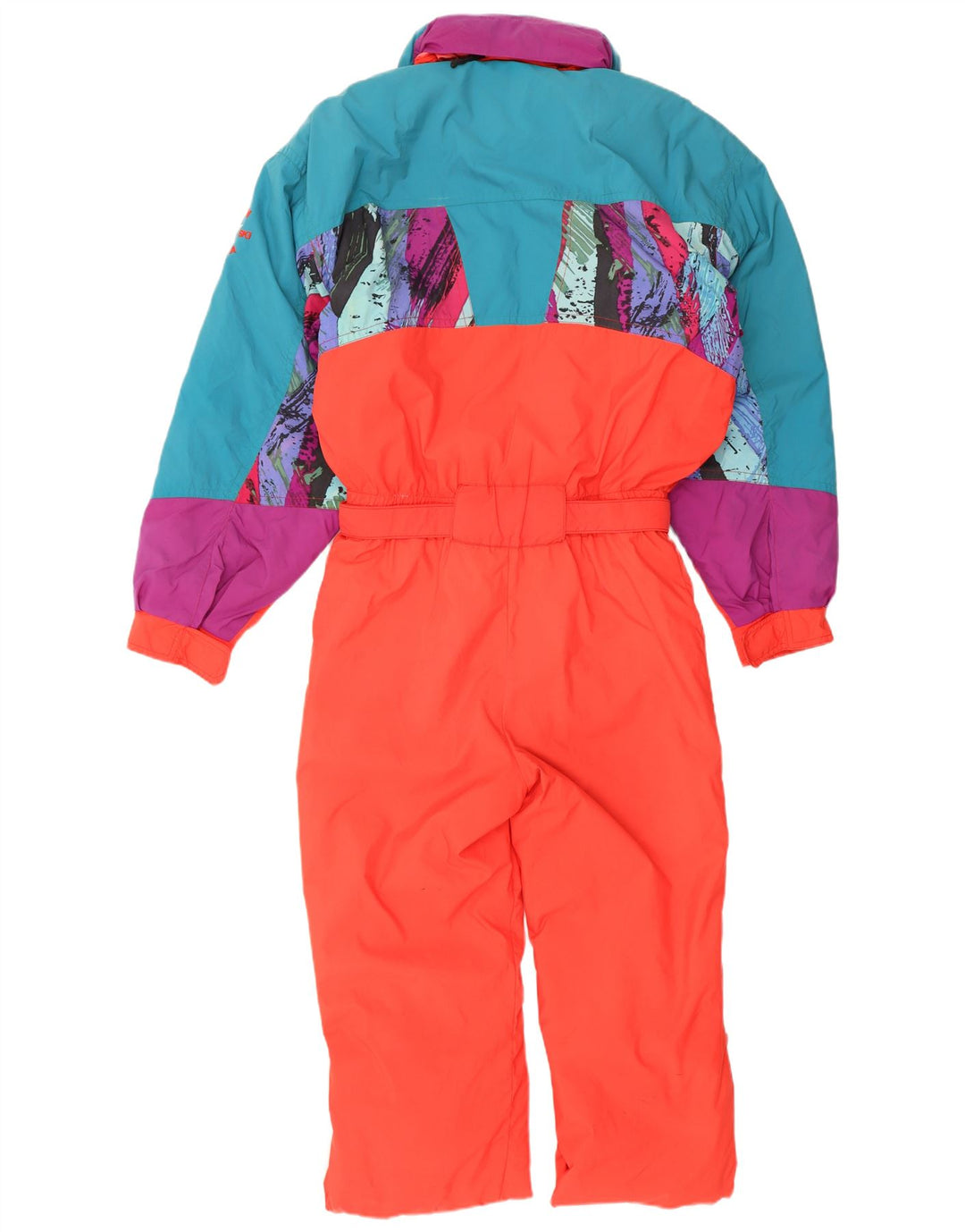 Fila Mono de esquí para hombre IT 48 Poliamida con bloques de color rojo mediano