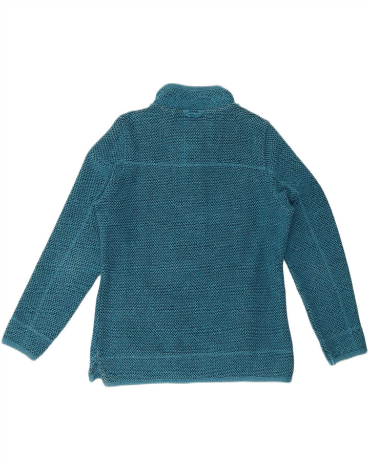 WEIRD FISH Sudadera con cuello y cremallera para mujer UK 40 Algodón azul medio