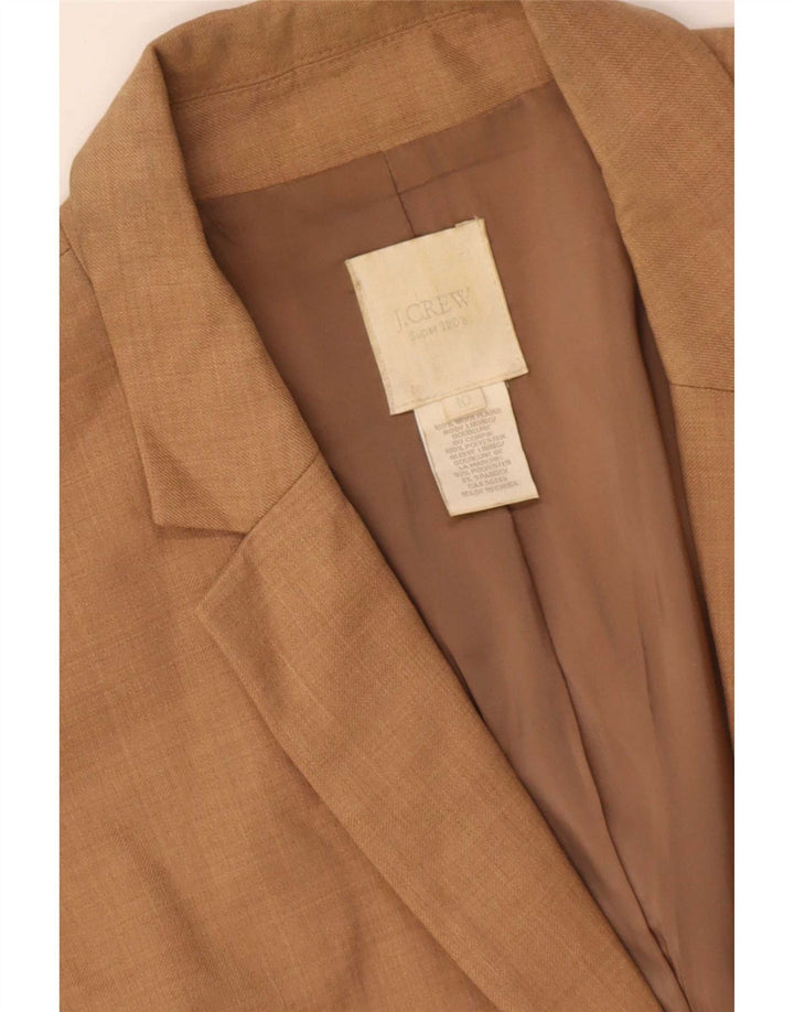 J. Crew Chaqueta Blazer de 2 Botones para Mujer US 10 Grande Lana marrón