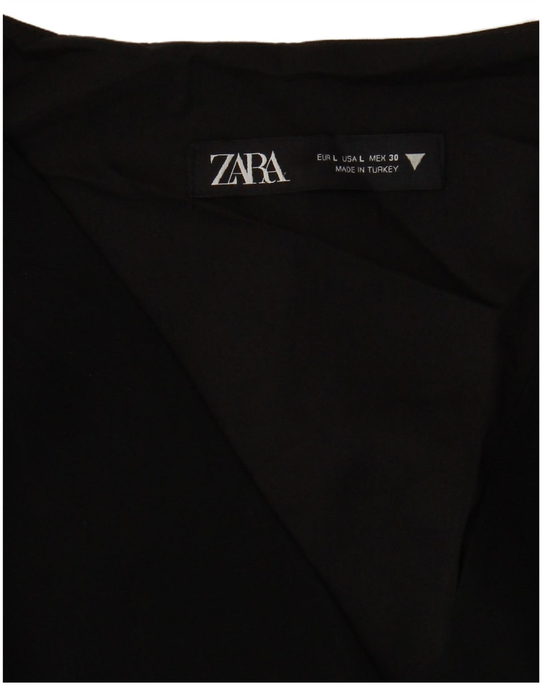 Zara Mujer Vestido Acampanado UK 46 Grande Negro