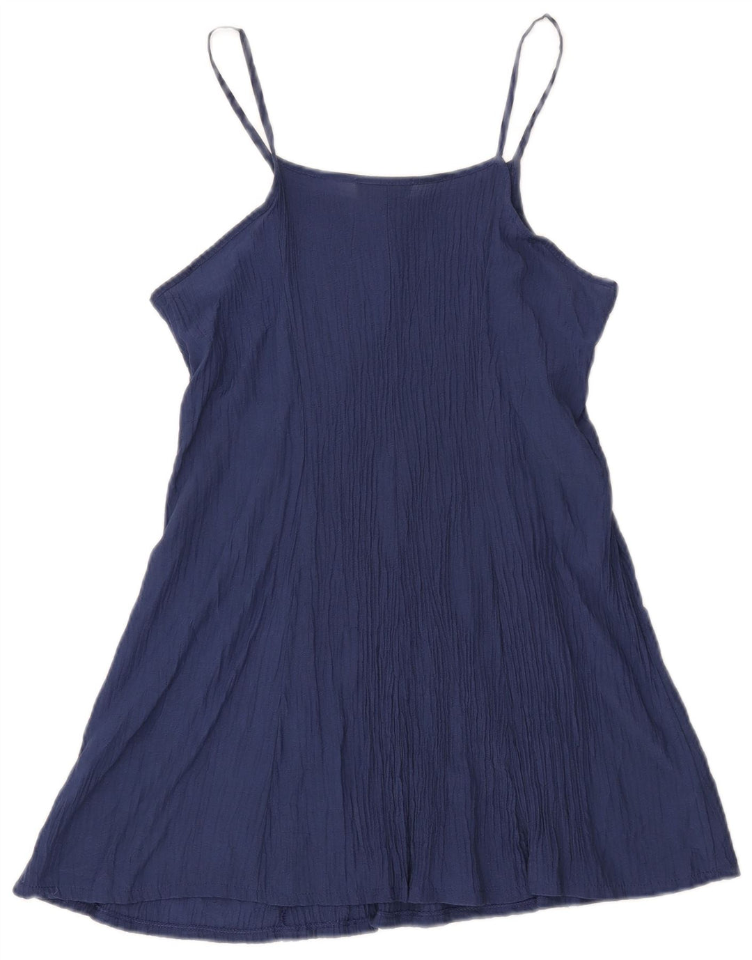 VINTAGE Vestido resbaladizo para mujer Reino Unido 14 Viscosa azul marino grande