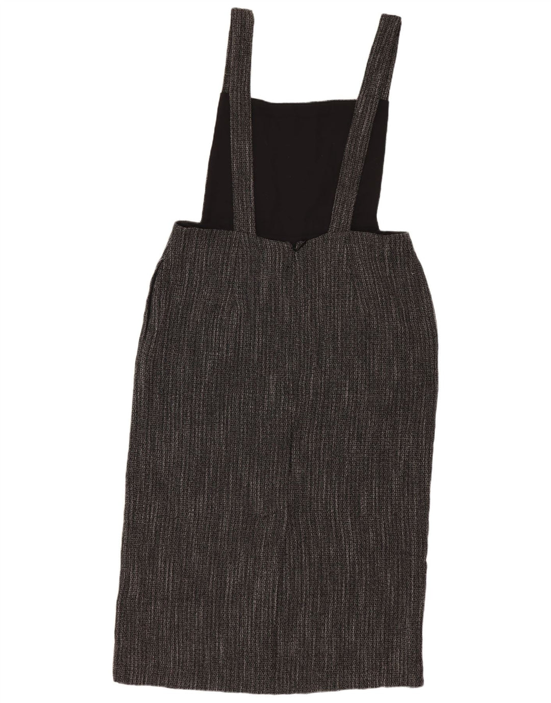 Topshop Vestido estilo delantal para mujer UK 10 Pequeño poliéster gris
