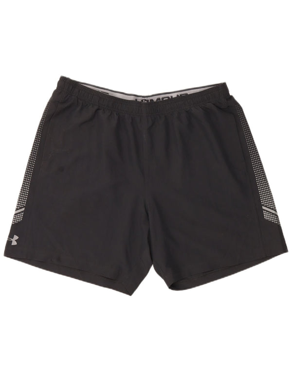 Under Armour Pantalones cortos deportivos Heat Gear para hombre 2XL Poliéster negro