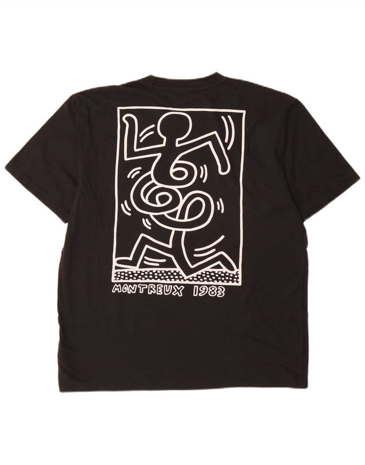 Gap - Camiseta gráfica para hombre, talla mediana, algodón negro