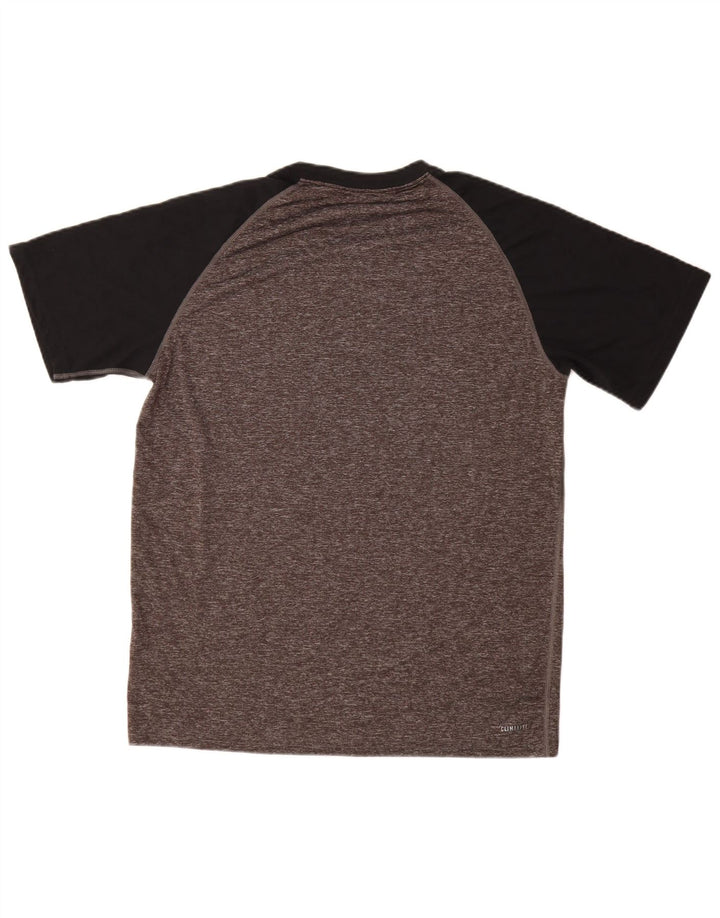 Adidas Hombre Camiseta Gráfica Top Grande Gris Colorblock