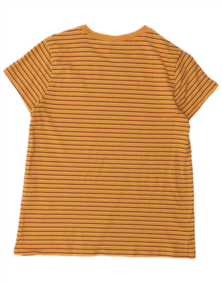 Levi's Camiseta para mujer Top UK 42 Algodón a rayas naranja mediano