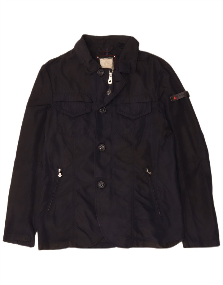 PEUTEREY Chaqueta utilitaria para hombre UK 36 Small Azul marino Poliamida