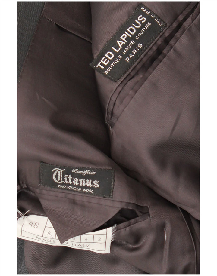 Ted Lapidus Chaqueta tipo blazer con doble botonadura para hombre IT 48 Gris medio a rayas