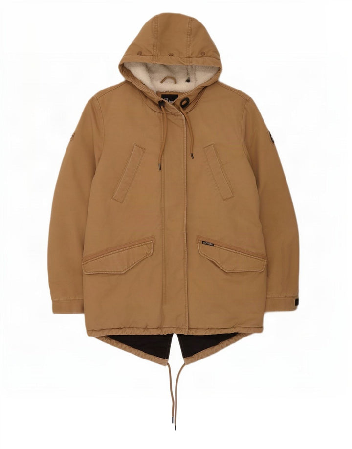 Superdry Parka Sherpa Extragrande con Capucha para Mujer UK 40 Small Beige
