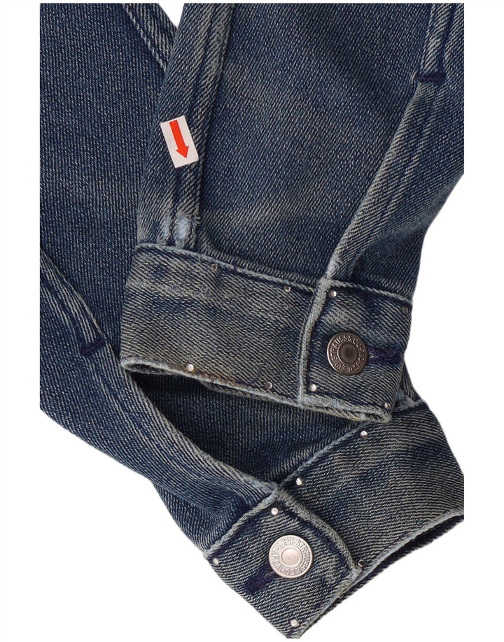 Levi's Chaqueta vaquera corta para mujer Reino Unido 12 Algodón azul medio