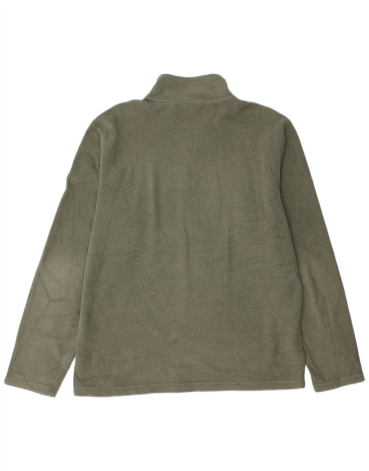 Eddie Bauer Jersey de forro polar con cuello y cremallera para hombre Poliéster caqui mediano