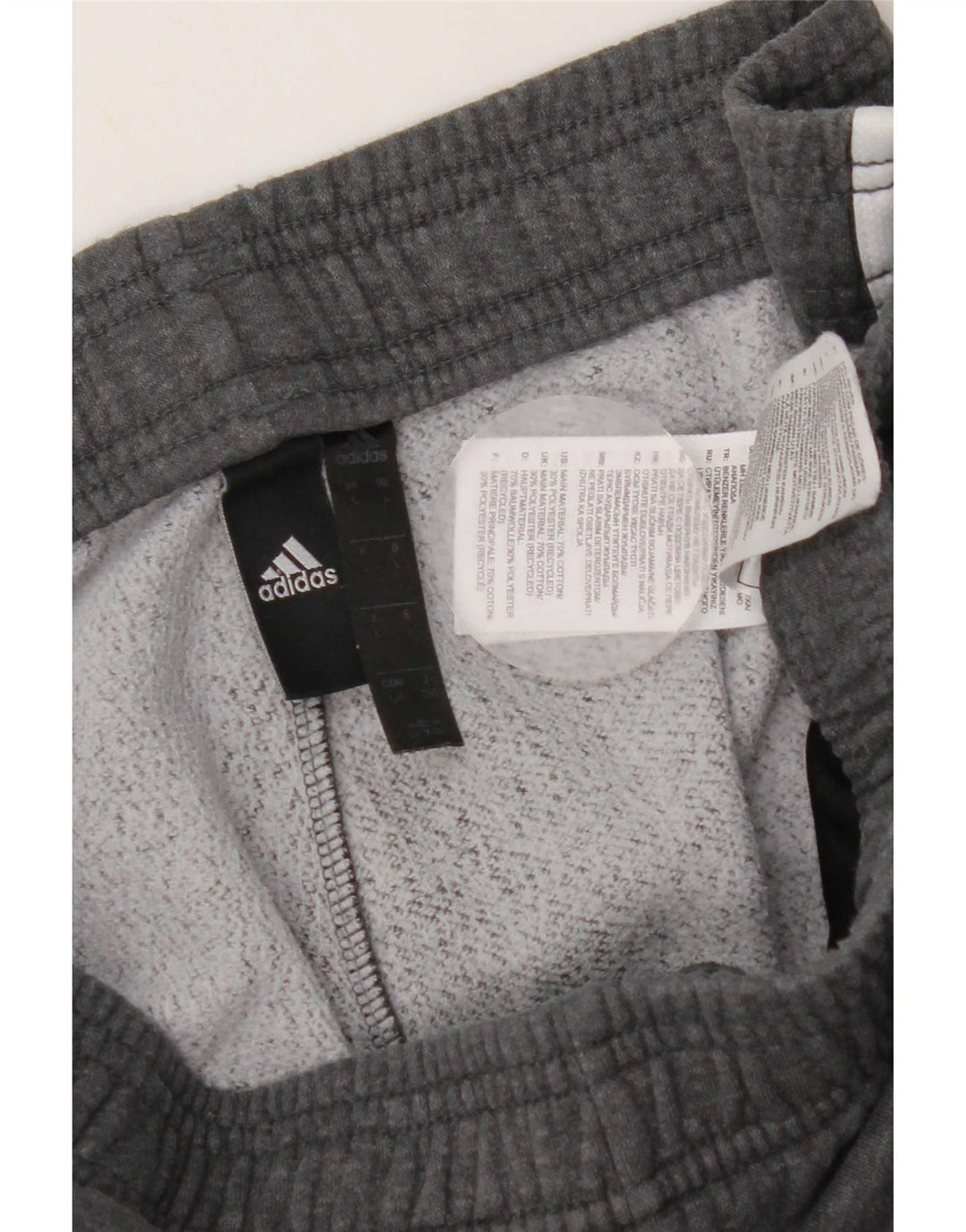 Adidas Hombre Pantalones De Chándal Joggers Grande Gris Algodón
