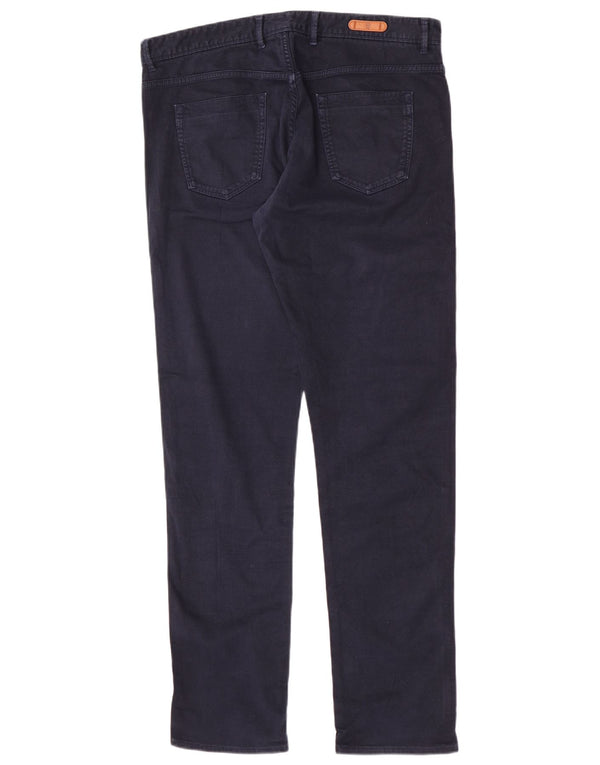 Massimo Dutti Pantalones Casuales Slim Fit para Hombre EU 44 Large W34 L33 Azul Marino
