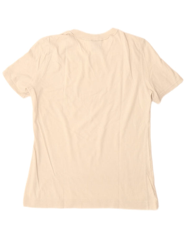 Think Pink Camiseta gráfica para mujer Top UK 12 Medium Off White Cotton