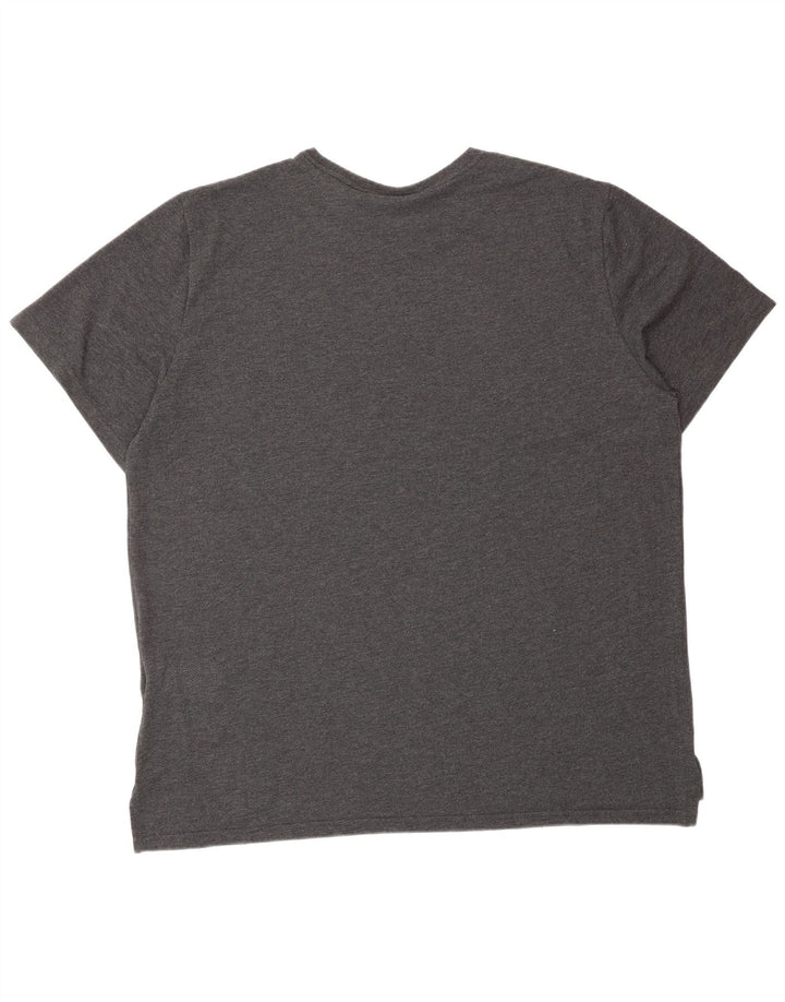 NIKE Camiseta gráfica Dri Fit para hombre, talla 2XL, algodón gris a rayas