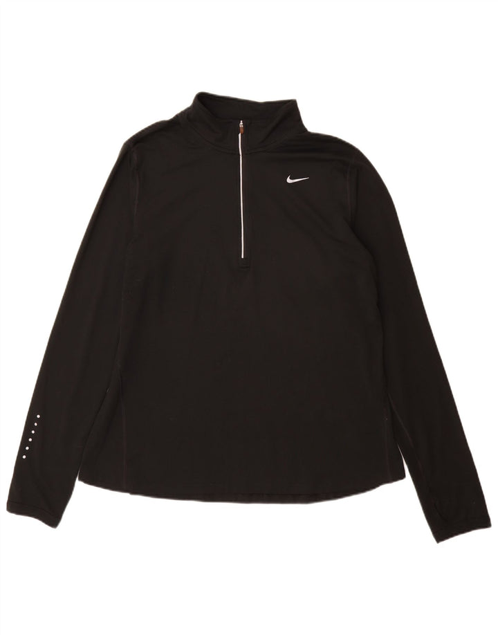 Nike Dri Fit - Chándal con cremallera y cuello para mujer, talla 40, color negro