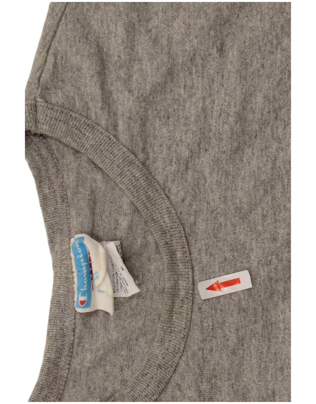 Champion Camiseta para hombre Top XL Algodón moteado gris