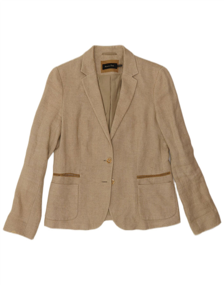 Massimo Dutti Chaqueta Blazer De 2 Botones Para Mujer EU 42 Large Beige
