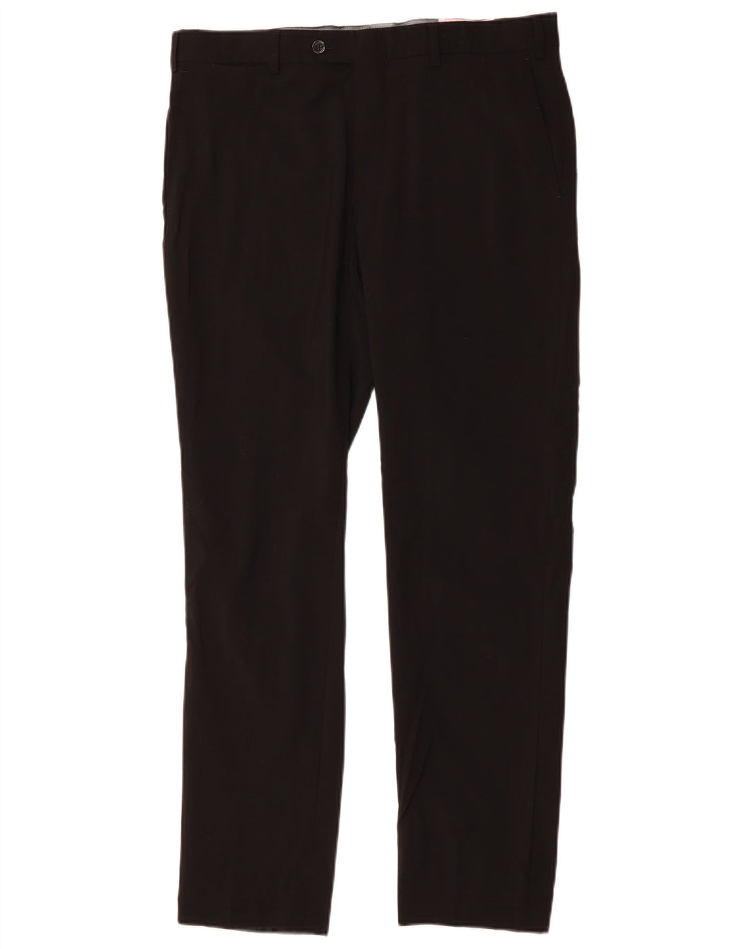 MASSIMO DUTTI Pantalón de traje ajustado para hombre EU 44 Large W34 L31 Lana negra