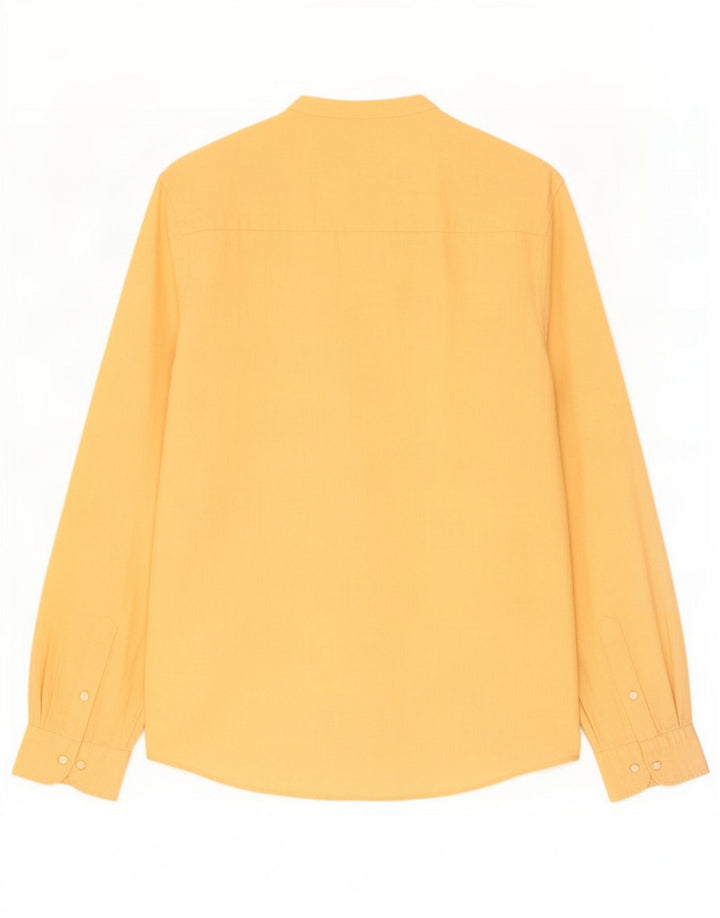 Zara Hombre Camisa Small Lino Amarillo