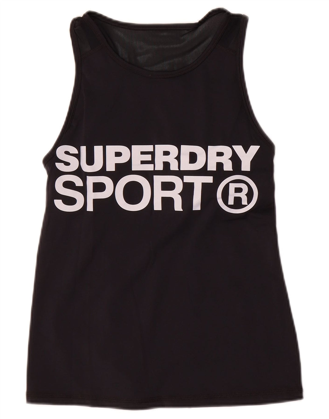 Superdry Mujer Graphic Vest Top UK 40 Small Nylon Negro