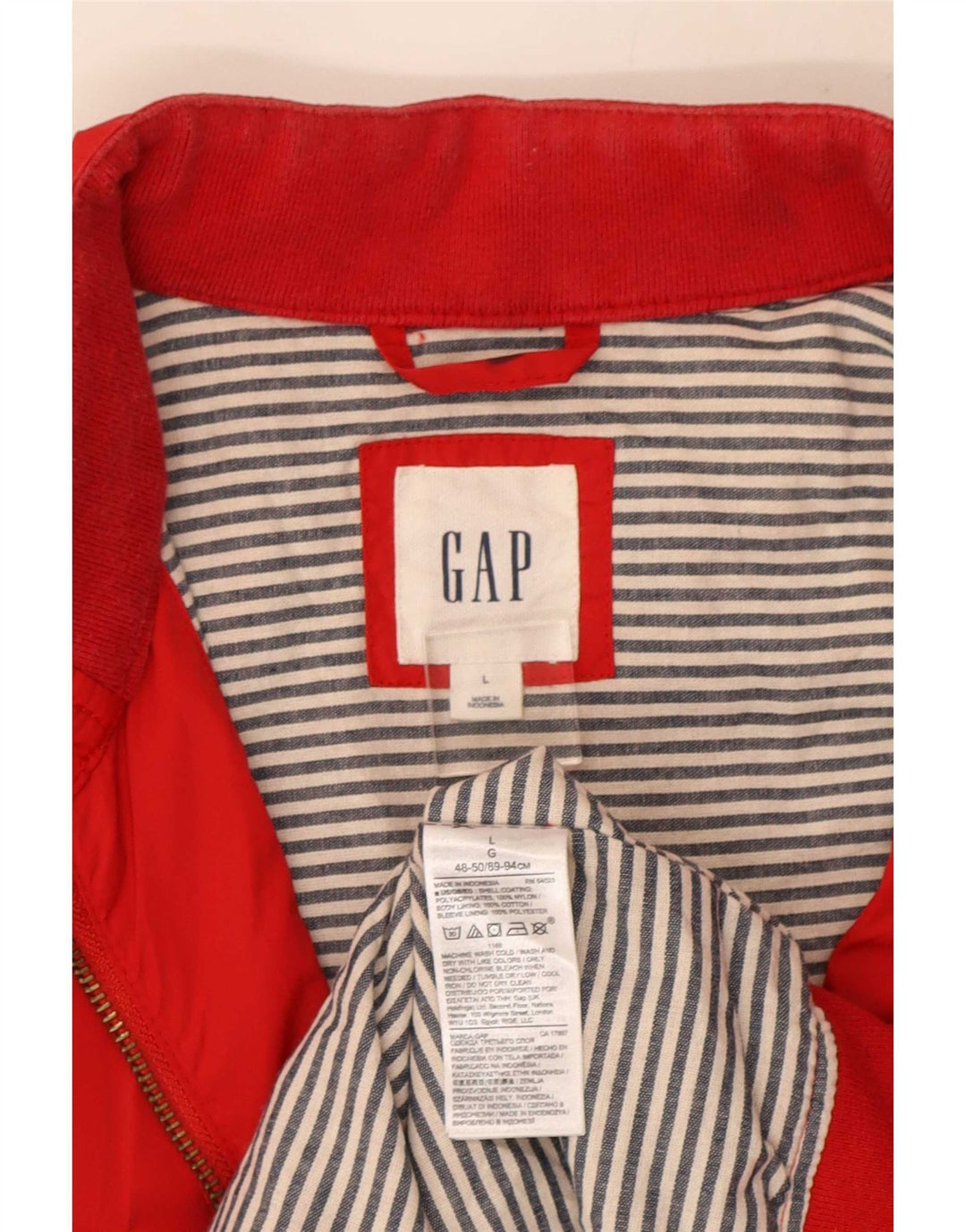 Gap Chaqueta Bomber para Hombre UK 40 Large Nylon Rojo