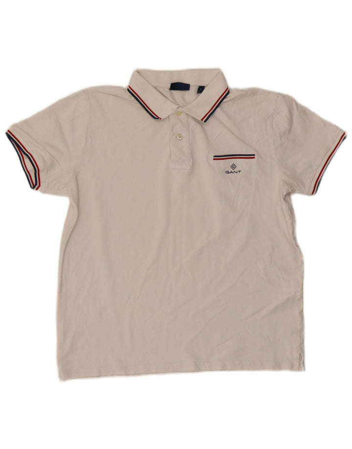 Gant Polo Hombre Blanco Grande