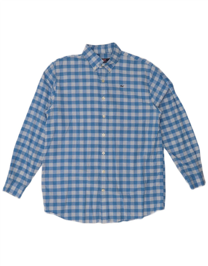Vineyard Vines Camisa Niño 15-16 Años XL Algodón Vichy Azul