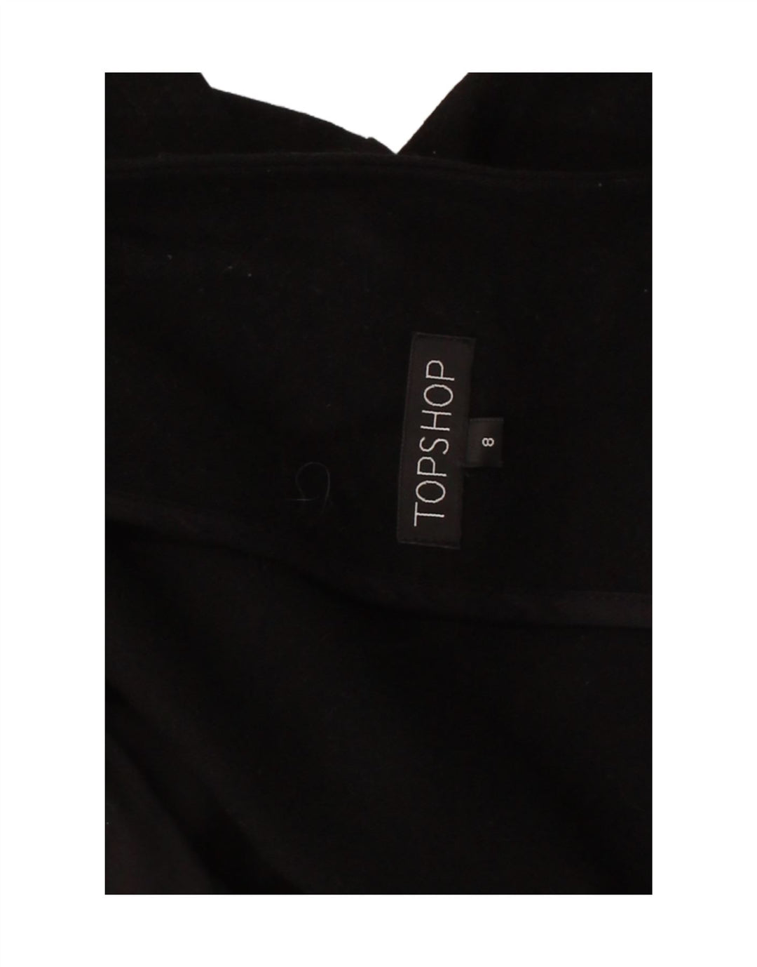 TOPSHOP Womens Overcoat UK 8 Small  Black Vintage Topshop and Second-Hand Topshop from Messina Hembry 