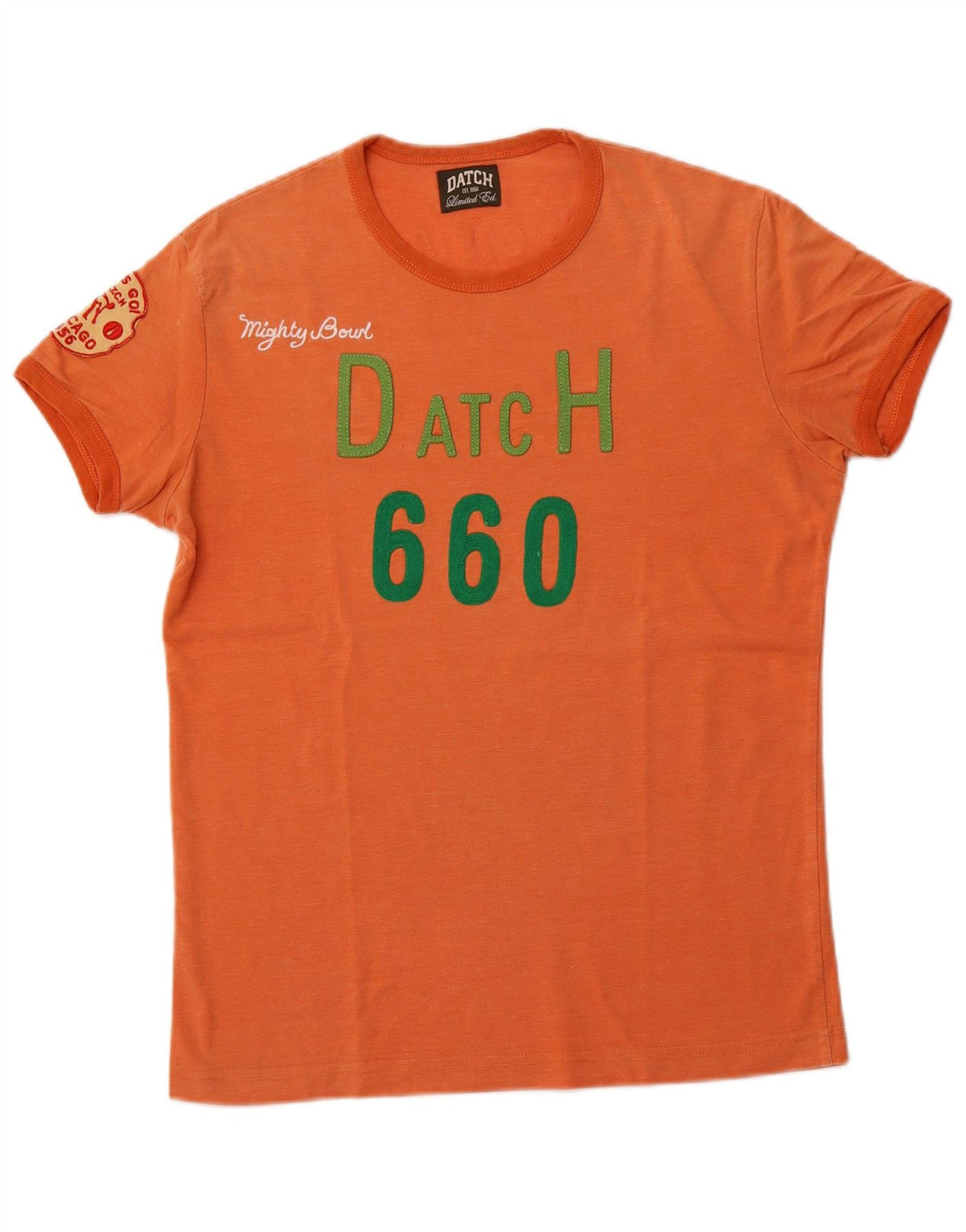 DATCH Camiseta gráfica para hombre Top de algodón naranja mediano