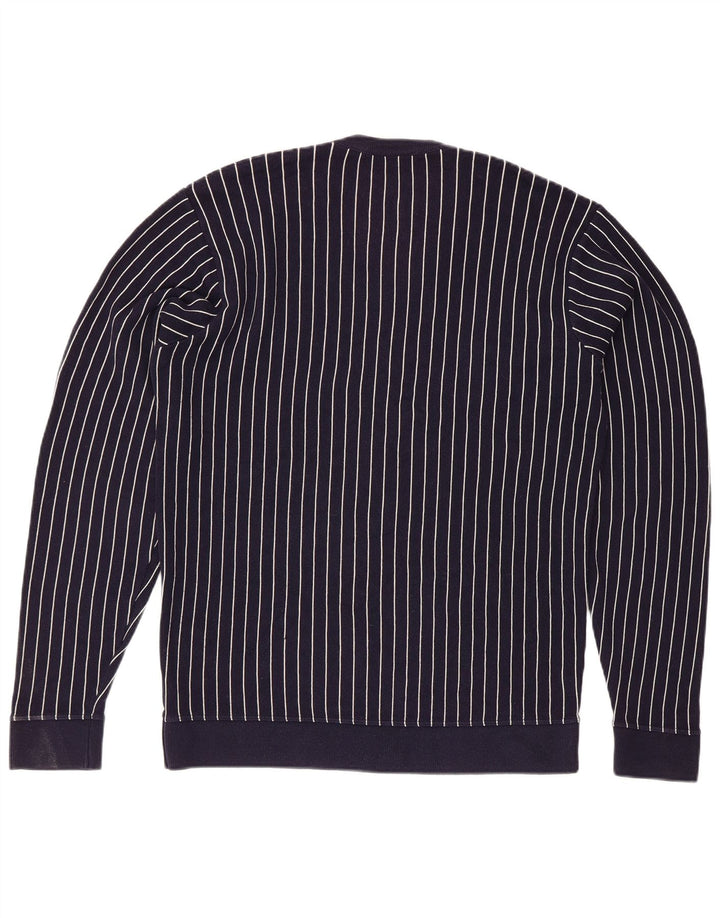 Lacoste Jersey con cuello en V para hombre talla 4 mediano azul marino a rayas