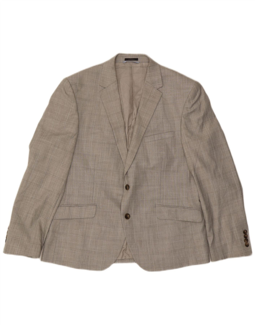 Marks & Spencer Chaqueta tipo blazer a medida con 2 botones para hombre UK 42 Large Grey Check