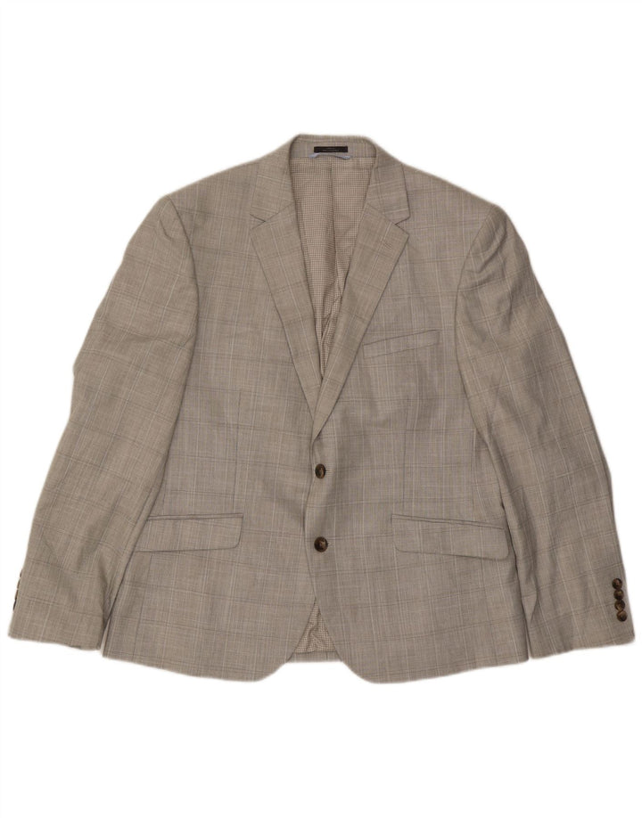 Marks & Spencer Chaqueta tipo blazer a medida con 2 botones para hombre UK 42 Large Grey Check