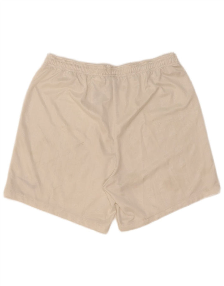 Nike - Pantalones cortos deportivos para hombre, poliéster blanco grande