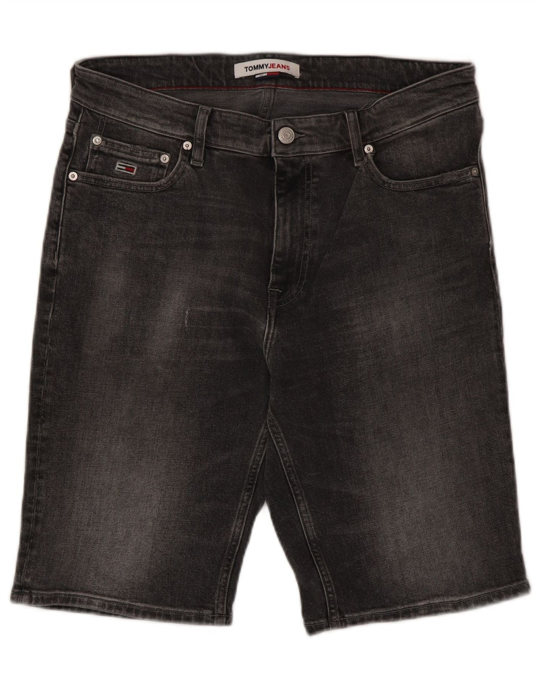 Tommy Hilfiger Pantalones cortos de mezclilla para hombre W32 Algodón gris medio