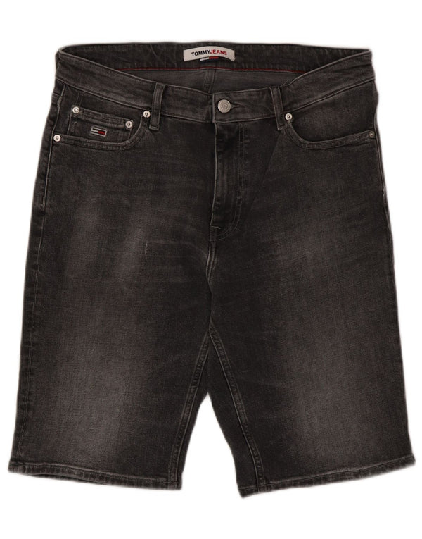 Tommy Hilfiger Pantalones cortos de mezclilla para hombre W32 Algodón gris medio