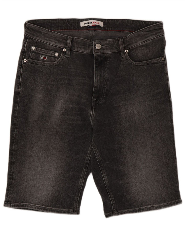 Tommy Hilfiger Pantalones cortos de mezclilla para hombre W32 Algodón gris medio