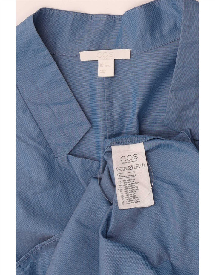 Cos Blusa de manga larga para mujer Top EU 42 Algodón azul grande