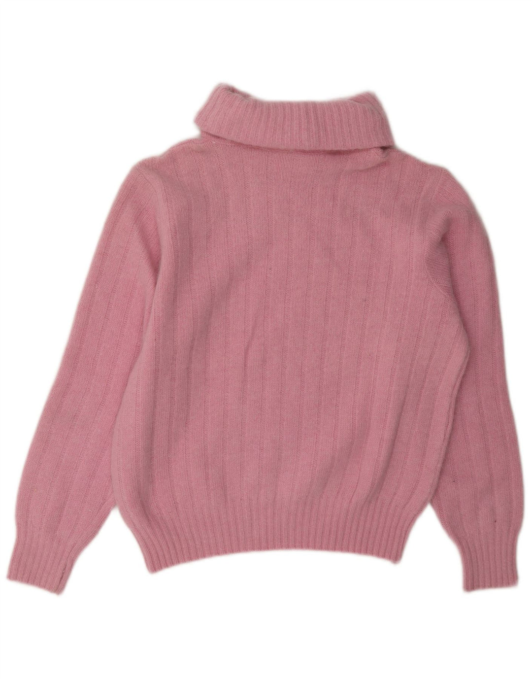 Vintage mujer rollo cuello jersey suéter Reino Unido 14 rosa medio