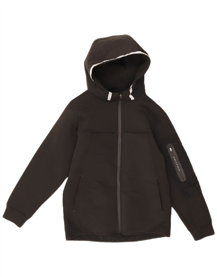 Zara Chubasquero con capucha para niño 11-12 años Negro Poliéster