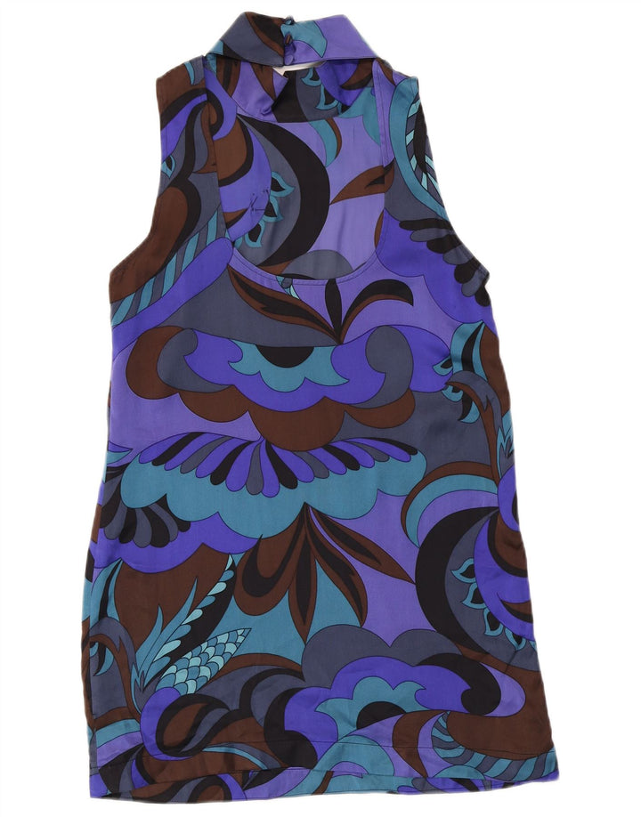 Max & Co. Vestido tubo con patrón abstracto para mujer UK 42 Medio Púrpura