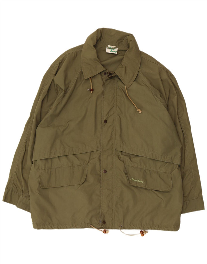 Chaqueta cortavientos vintage para hombre IT 54 2XL Poliéster caqui