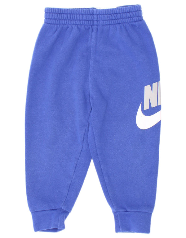 Nike - Pantalones de chándal para bebé, niño, 18-24 meses, algodón azul