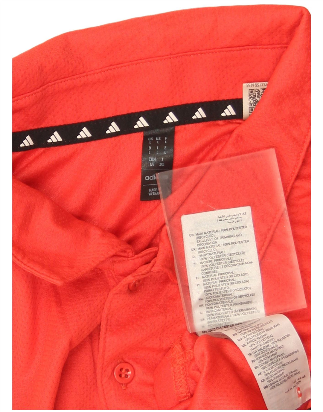 Polo Adidas Hombre Grande Poliéster Rojo
