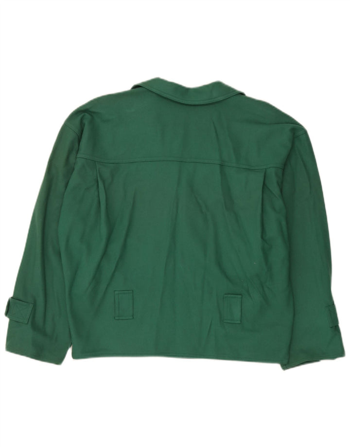 Vintage mujer oversize doble pecho Blazer chaqueta Reino Unido 16 verde grande