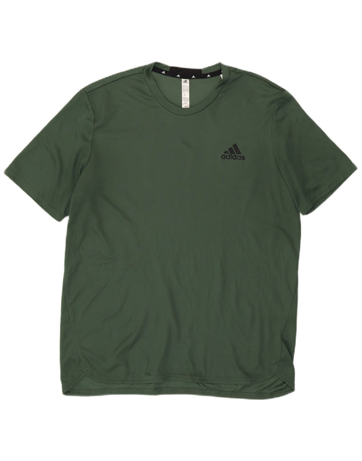 Adidas Hombre Aeroready Camiseta Top Poliéster Verde Medio