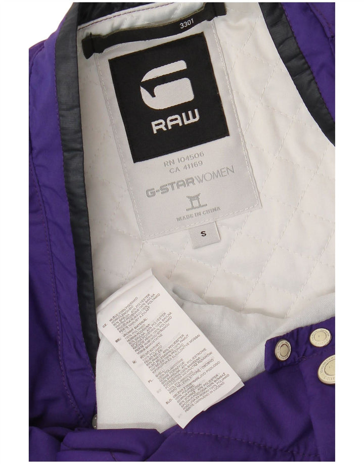 G-STAR Chaqueta universitaria gráfica para mujer UK 10 Small Púrpura Poliamida