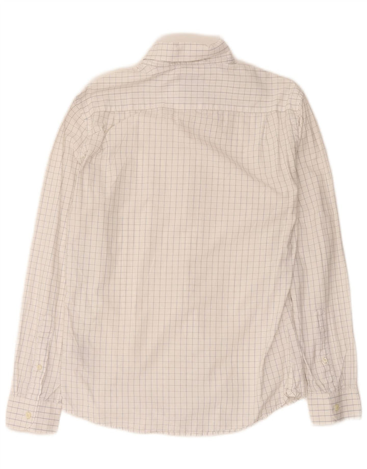 Camisa Dockers Hombre Mediana De Algodón A Cuadros Blanco Roto