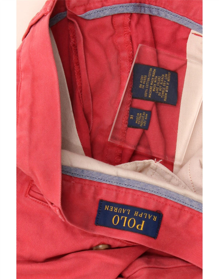 POLO RALPH LAUREN Pantalones cortos chinos para hombre W31 Algodón rojo medio