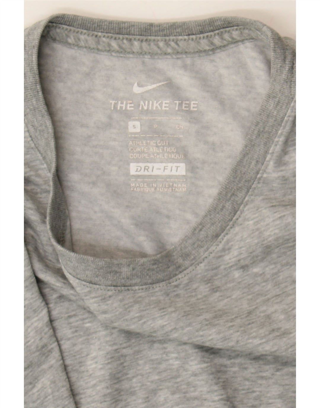 NIKE Mens Athletic Cut T-Shirt Top Small Grey Flecked Cotton Vintage Nike and Second-Hand Nike from Messina Hembry 